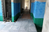 公寓办公室用硫酸钙六面包钢进行铺设